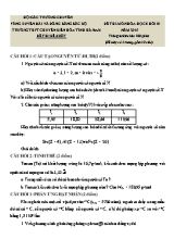 Đề thi khối 10 môn Hóa học năm 2015